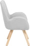 BJARN - Fauteuil - Grijs - Polyester