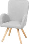 BJARN - Fauteuil - Grijs - Polyester