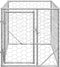 vidaXL - Hondenkennel - voor - buiten - met - deur - 2x1x1 - m - gegalvaniseerd - staal