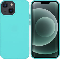 iMoshion Hoesje Geschikt voor iPhone 13 Mini Hoesje Siliconen - iMoshion Color Backcover - Mintgroen