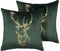 BLITZEN - Sierkussen set van 2 - Donkergroen - 45 x 45 cm - Fluweel