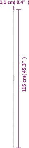 vidaXL - Plantenstaken - 30 - st - 115 - cm - staal - groen