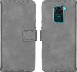 iMoshion Hoesje Geschikt voor Xiaomi Redmi Note 9 Hoesje Met Pasjeshouder - iMoshion Luxe Bookcase - Grijs