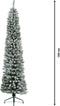 Everlands Pencil Pine Snowy kunstkerstboom - wit/sneeuw - H 180cm