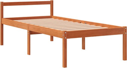 vidaXL - Seniorenbed - massief - grenenhout - wasbruin - 90x190 - cm