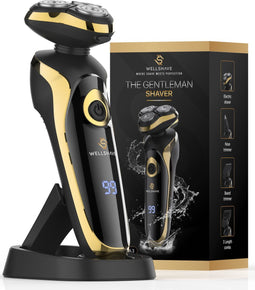 Wellshave Elite - 4 in 1 Scheerapparaat - Met Trimmer en Neustrimmer - Zwart/Goud