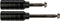 Black Dragon - Stuntstep Peg Set - Geanodiseerd Aluminium - Zwart/Zilver (2 stuks)