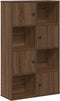 vidaXL - Boekenkast - 60x24x101,5 - cm - bewerkt - hout - bruin - eikenkleurig
