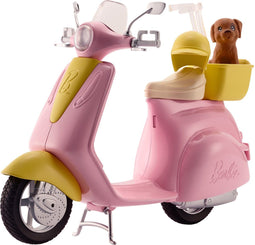 Barbie Scooter Met Hondje - Poppen Scooter Roze