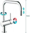 GROHE Minta - Keukenkraan - draaibare U-uitloop - uittrekbare handdouche - chroom - 32067000