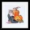 Thea Gouverneur Borduurpakket Halloween Kitten 738A - DMC garen - Borduren voor volwassenen - Aida