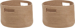 Beliani CHINIOT - Mand set van 2 - Beige - Katoen