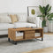 vidaXL - Salontafel - 90x50x36,5 - cm - bewerkt - hout - artisanaal - eikenkleurig