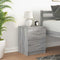 vidaXL - Nachtkastje - met - 2 - lades - 40x36x50 - cm - grijs - sonoma - eikenkleurig