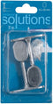 Steun voor stang in kast Stor Planet Ovalen Verchroomd 2,5 x 1,5 cm Zilverkleurig (2 Stuks)