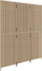 vidaXL - Kamerscherm - 3 - panelen - poly - rattan - beige