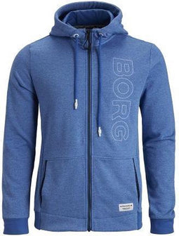 Bjorn Borg Hoodie Jacket Bay - Sporttrui - Heren - Blauw Cobalt Melange - Maat XL