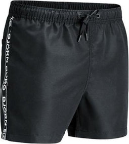Bjorn Borg Mid Short BB Logo Solids - Zwembroek - Heren - Zwart - Maat S