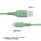 iMoshion - Lightning naar USB A Kabel - 2 meter - Stevig gevlochten - Groen
