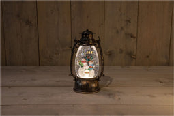 Cbd Lantaarn Met Sneeuwman - Kerstverlichting - 14.5x24 cm Warm Wit