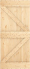 vidaXL - Schuifdeur - met - beslag - 90x210 - cm - massief - grenenhout