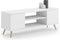 TV-meubel - houten poten - 155x40x50 cm - wit