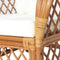 vidaXL - Stoel - met - kussen - natuurlijk - rattan - en - linnen - lichtbruin