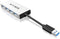 Icy Box IB-AC6104 - USB 3.0 Hub - 4x 5 Gbit/s - Wit
