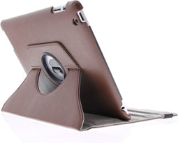 Tablet Hoes Geschikt voor iPad 2 (2011) 9.7 inch /iPad 3 (2012) 9.7 inch / iPad 4 (2012) 9.7 inch - 360° Draaibare Bookcase - Bruin