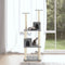 vidaXL - Kattenmeubel - met - sisal - krabpalen - 141 - cm - lichtgrijs
