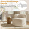Coast Zitzak - Peervormig - Pluche - Rugleuning - 82x82x59 cm - Wit