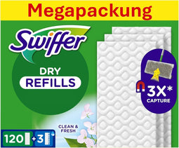 Swiffer - Reservedoeken - 120 droge microvezeldoeken - 3 x beter dan conventionele bezem