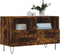 vidaXL - Tv-meubel - 80x36x50 - cm - bewerkt - hout - gerookt - eikenkleurig