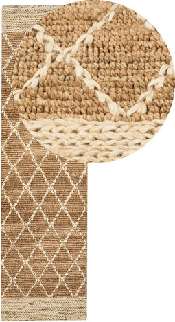 ZORAVA - Laagpolig vloerkleed - Beige - 80 x 300 cm - Jute