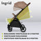 Lionelo Ingrid - Buggy - Auto-Folding Systeem - 360° EVA Wielen - XXL Luifel UPF50+ - Beige