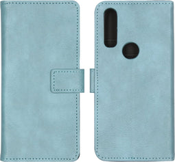 iMoshion Hoesje Geschikt voor Motorola One Action Hoesje Met Pasjeshouder - iMoshion Luxe Bookcase - Lichtblauw