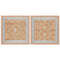 Schilderij Home ESPRIT Wit Natuurlijk Scandinavisch 40 x 3 x 40 cm (2 Stuks)