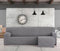 Hoes voor chaise longue met korte armleuning links Eysa TROYA Grijs 170 x 110 x 310 cm