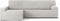 Hoes voor chaise longue met lange armleuning links Eysa BRONX Wit 170 x 110 x 310 cm