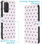 iMoshion Hoesje Geschikt voor Samsung Galaxy A72 Hoesje Met Pasjeshouder - iMoshion Design Softcase Bookcase - Wit / Zwart / Hearts Allover White