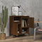vidaXL - Dressoir - 60x35x70 - cm - bewerkt - hout - bruin - eikenkleur
