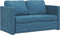 vidaXL - Slaapbank - vloermodel - 2-in-1 - 122x204x55 - cm - fluweel - blauw