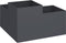 vidaXL - Tuinbak - 100x100x48 - cm - Anthraciet - Staal