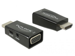 Delock 65901 - HDMI naar VGA + 3.5mm - Zwart