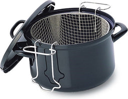 BK Fortalit frituurpan Ø24 cm - zwart - emaille - inductie