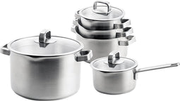 bk simplicity - pannenset - 5-delig - zilver