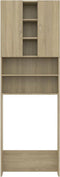 vidaXL - Wasmachinekast - 64x25,5x190 - cm - sonoma - eikenkleurig