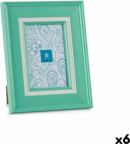 Fotolijsten Kristal Groen Plastic (6 Stuks) (2 x 23 x 18 cm)