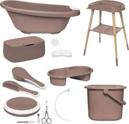 Sense - Badset 8 delig - Inclusief luieremmer en badthermometer - Mocha Mousse