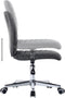 vidaXL - Eetkamerstoelen - 2 - st - stof - donkergrijs